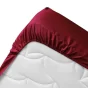 Drap housse 1 personne 90 x 190 cm coton bio 57 fils biolina Bordeaux