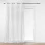 Panneau a oeillets 140 x 240 cm voile sable brode metallise felicia Argent