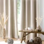 Lot de 2 rideaux à œillets isolant doublé polaire Jupiter Beige 140 x 260 cm