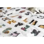Parure de lit (housse de couette + 1 taie d'oreiller) coton imprimé 140 x 200 cm Farandole