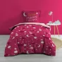 Pack Housse de couette enfant Phosphorescente 140 x 200 cm  Moonlight Rose + Drap housse 90x190 Rose