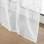 Panneau a oeillets 140 x 240 cm voile sable brode metallise felicia Argent