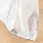 Voilage a oeillets 140 x 240 cm effet lin tissé imprime Indila Blanc