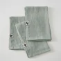 Lot de 3 serviettes lin lavé 40 x 40 cm soline eucalyptus Bleu clair