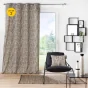 Lot de 2 Rideaux a oeillets 140 x 240 cm polycoton imprimé Pandore Noir