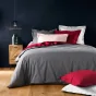 Taie de traversin 85 x 185 cm uni 57 fils lina  +point bourdon Anthracite