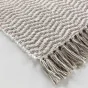 Tapis rectangle a franges 50 x 80 cm coton/polyester tisse alessia Sans