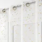 Panneau a oeillets 140 x 280 cm voile sable imprime metallise flessia Or