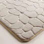 Tapis de bain 50 x 120 cm microfibre unie relief ricochet Taupe
