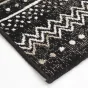 Tapis rectangle 68 x 110 cm viscose tissee tallulah Noir