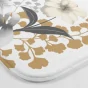 Tapis contour wc 45 x 45 cm microfibre imprimee kelly  des. place Blanc