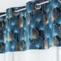 Panneau a oeillets 140 x 280 cm voile sable+top velours imp or clairine Bleu