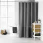 Rideau de douche+crochets 180 x 200 cm polyester uni yaline Anthracite
