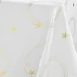 Nappe rectangle 150 x 300 cm polyester imprime metallise star Blanc/or