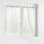 Paire droite passants 2 x 60 x 160 cm polycoton selena Blanc