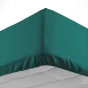 Drap housse 2 personnes 140 x 190 cm uni 57 fils lina Emeraude