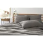 Taie d'oreiller brodée en gaze de coton 60 x 60 cm Gaïa Boho Anthracite