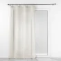 Voilage a oeillets bois 140 x 240 cm voile tissé Minalisa Beige