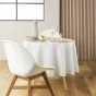 Nappe ronde (0) 180 cm polyester imprime metallise piana Naturel