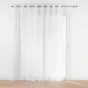 voilage grande largeur 300 x 240 cm voile sablé Lissea Blanc