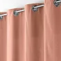 Rideau a oeillets 140 x 240 cm coton uni panama Rose Poudre