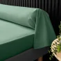 Taie de traversin 85 x 185 cm percale uni 78 fils percaline  +p. bourdon Tilleul