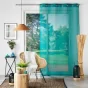 Voilage petite hauteur 140 x 180 cm voile sablé Sandra Bleu