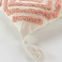 Coussin dehous. compr. pompons 40 x 40 cm coton/polyester tufte athena Marsala