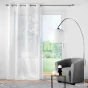 Voilage  oeillets 140 x 240 cm voile sable brodé metallisé odessa Blanc