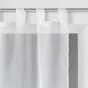 Paire pompon passants 2 x 60 x 160 cm voile uni voiline Blanc