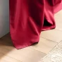 Rideau a passants 140 x 260 cm polyester uni essentiel Rouge