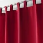 Rideau a passants 140 x 260 cm polyester uni essentiel Rouge