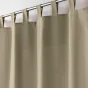 Rideau a passants 140 x 260 cm polyester uni essentiel Lin