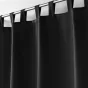 Rideau a passants 140 x 260 cm polyester uni essentiel Noir
