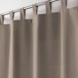 Rideau a passants 140 x 260 cm polyester uni essentiel Taupe