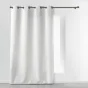 Rideau a oeillets metal 140 x 280 cm polyester uni essentiel Blanc