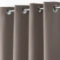 Rideau a oeillets metal 140 x 280 cm polyester uni essentiel Taupe