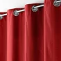 Rideau a oeillets 140 x 240 cm coton uni panama Rouge
