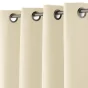 Rideau a oeillets metal 140 x 280 cm polyester uni essentiel Naturel