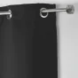 Rideau a oeillets 140 x 180 cm occultant uni occult Charbon