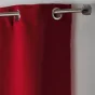 Rideau occultant à œillets 140 x 180 cm – Uni Carmin – Petite hauteur –
