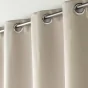 Rideau occultant à œillets 140 x 180 cm – Uni Ivoire – Petite hauteur –