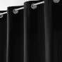 Rideau à œillets 140 x 260 cm en microfibre unie – Absolu Noir