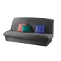 Housse de clic clac mat. 120 à 140 cm - 185 à 200 cm polye. uni essentiel Beton