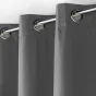 Rideau a oeillets 140 x 260 cm polyester uni thermique icemount Anthracite