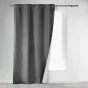 Rideau a oeillets 140 x 260 cm polyester uni thermique icemount Anthracite