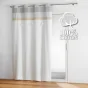 rideau a oeillets 140 x 240 cm coton+top pompons iliade