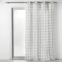 Rideau a oeillets 140 x 240 cm coton imprime letiko Blanc