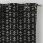 Rideau a oeillets 140 x 240 cm coton imprime letiko Noir