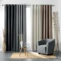 Rideau a oeillets 135 x 240 cm occultant tisse tramina Anthracite